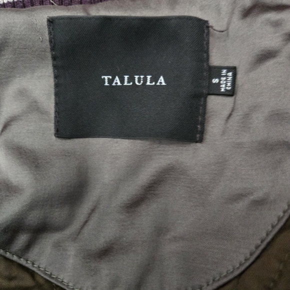 TALULA Aritzia Floral and Skull Embroidered Green Bomber Jacket. Small - Picture 12 of 16